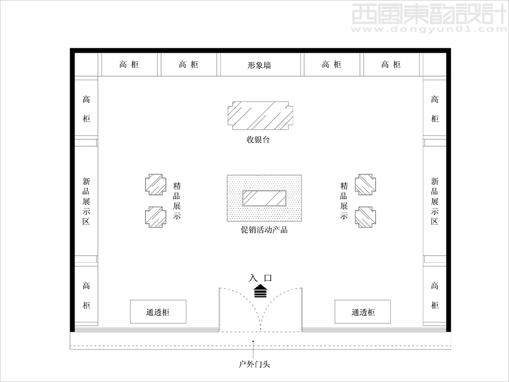 拉薩格桑蜂業(yè)三江蜜源店面形象SI設(shè)計(jì)之店面平面圖設(shè)計(jì)