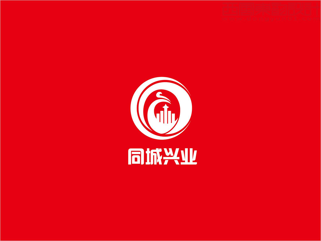 北京同城興業(yè)幕墻工程公司logo設(shè)計反白效果圖