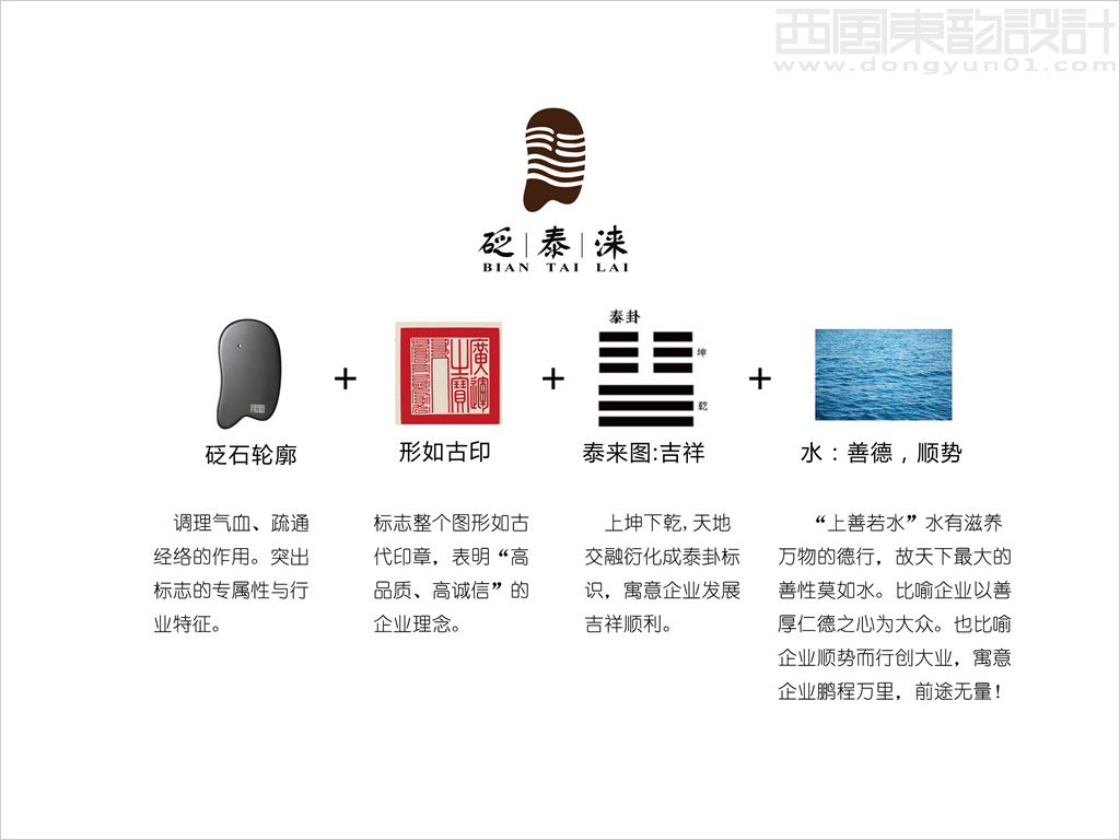 北京砭泰淶健康科技公司標志設(shè)計創(chuàng)意說明