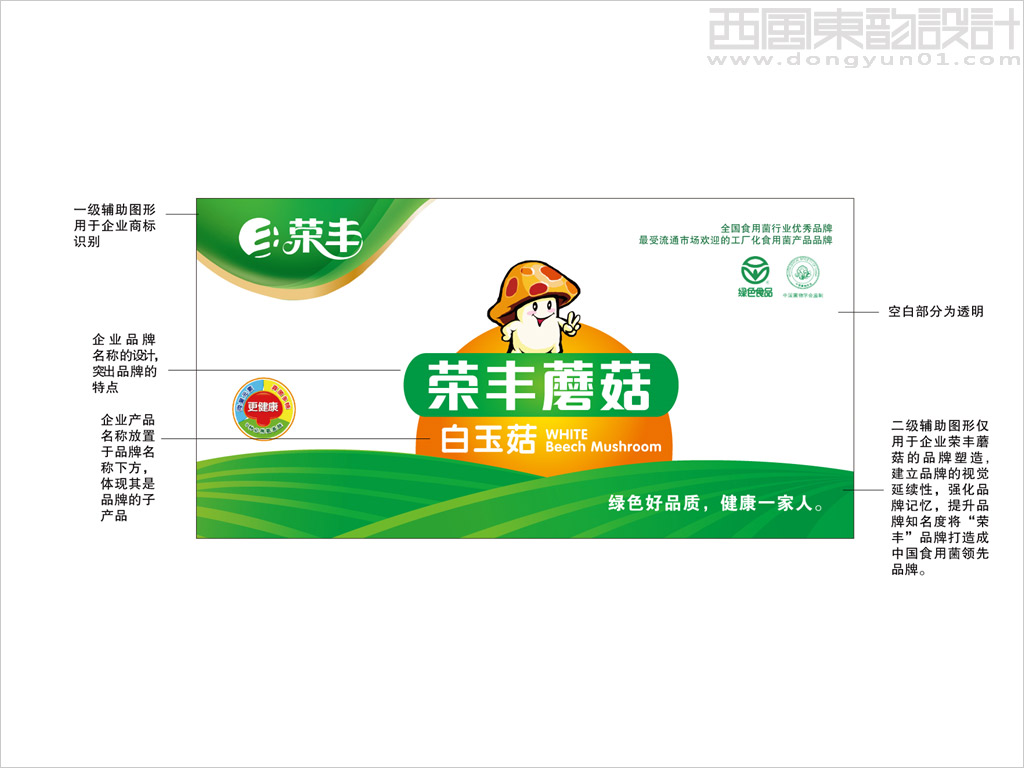 山東榮豐食用菌有限公司白玉菇包裝設(shè)計圖片欣賞