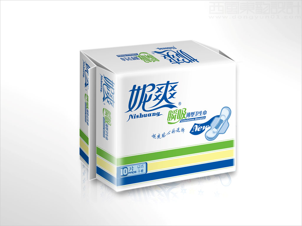 妮爽瞬吸衛(wèi)生巾日用品包裝設計