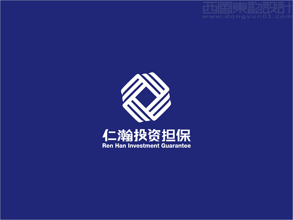 北京仁瀚投資擔保有限公司標志設(shè)計反白圖