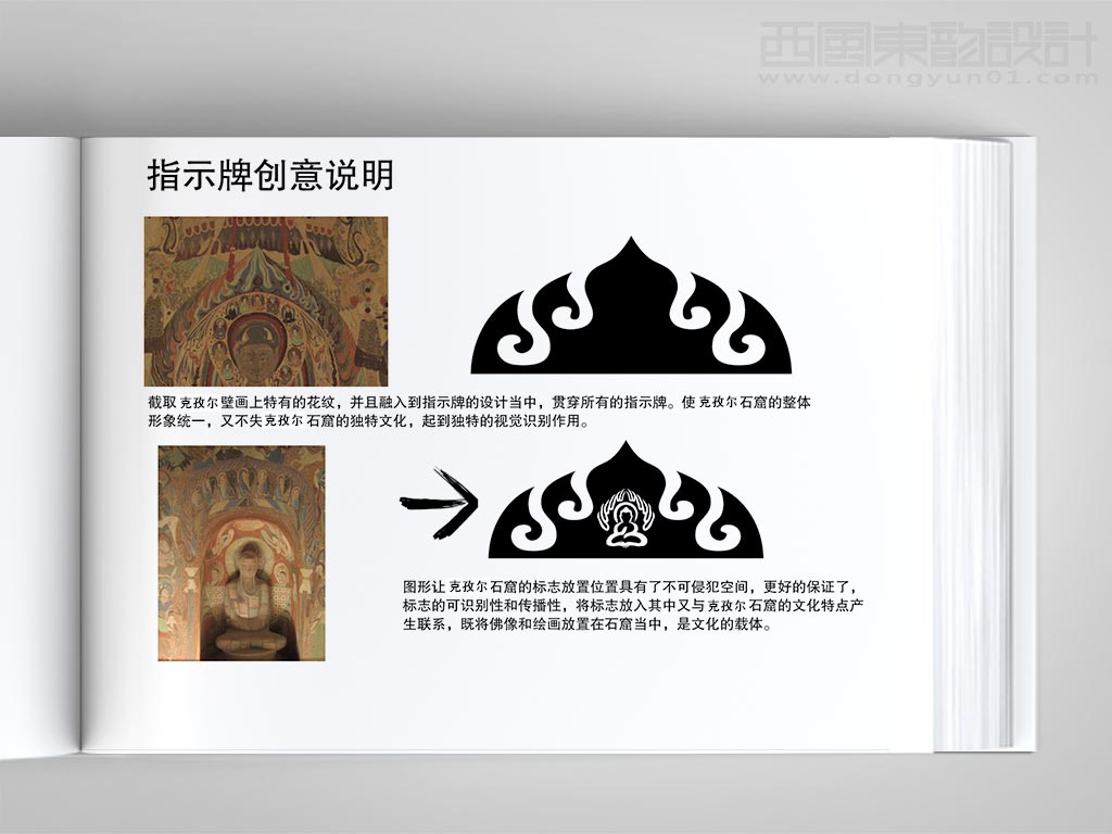 龜茲·克孜爾石窟導視設(shè)計核心圖形創(chuàng)意理念說明圖