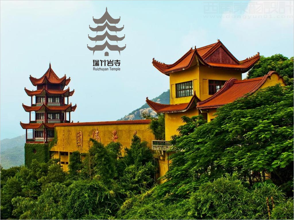 福建省瑞竹巖寺廟標(biāo)志設(shè)計應(yīng)用效果之二