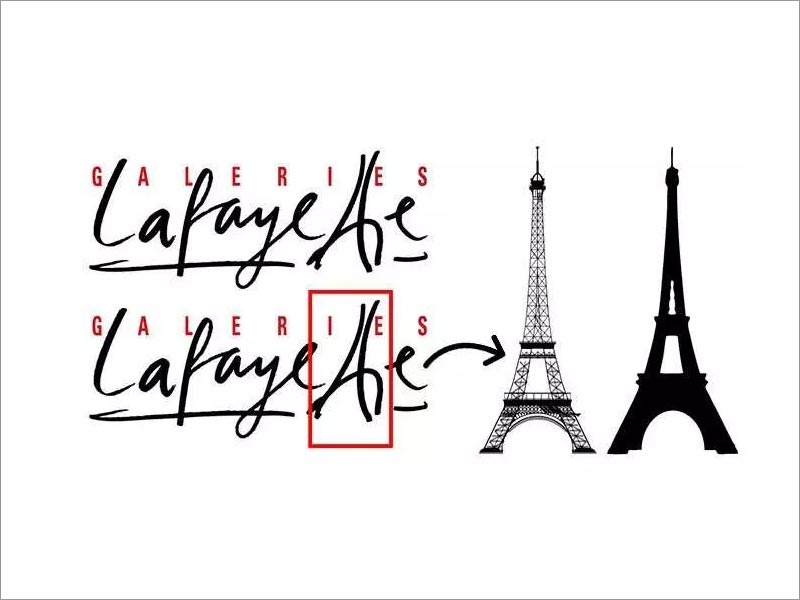 巴黎拉法葉百貨公司（Galeries Lafayette）logo設(shè)計(jì)