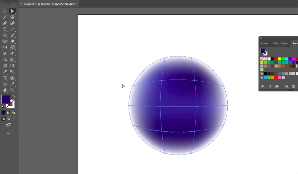 ADOBE ILLUSTRATOR設計軟件中漸變網(wǎng)格工具的使用圖文教程第4步：為對象添加顏色