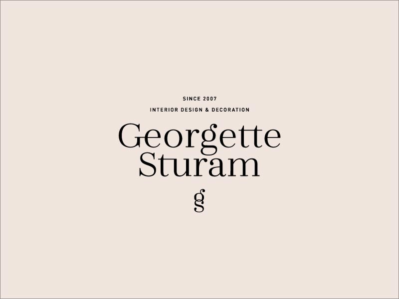 Georgette Sturam 室內(nèi)環(huán)藝設(shè)計公司logo設(shè)計