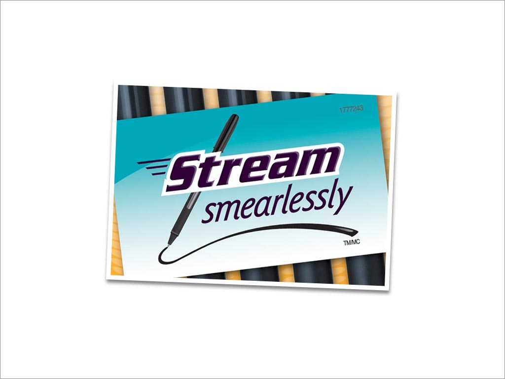 美國uniball Jetstream 101 品牌廣告語Stream Smearlessly設(shè)計(jì)