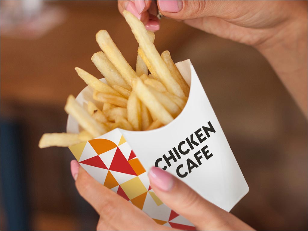 CHICKEN CAFE快餐品牌形象設計之薯條盒設計