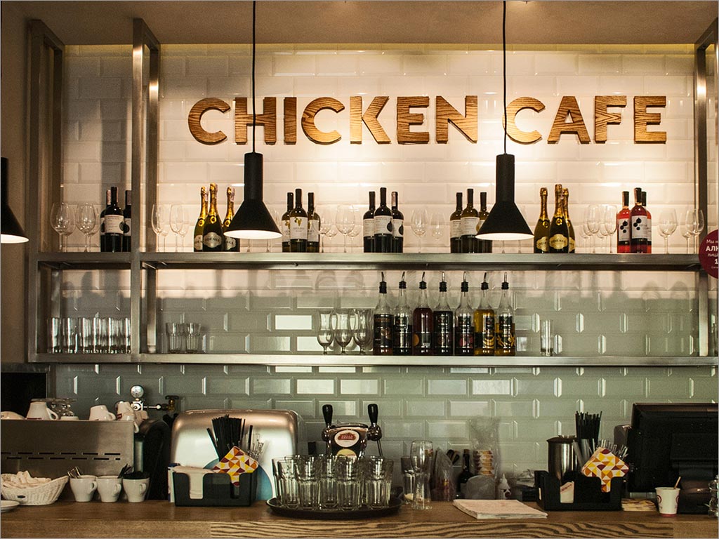 CHICKEN CAFE快餐品牌形象設計之店面環(huán)境設計