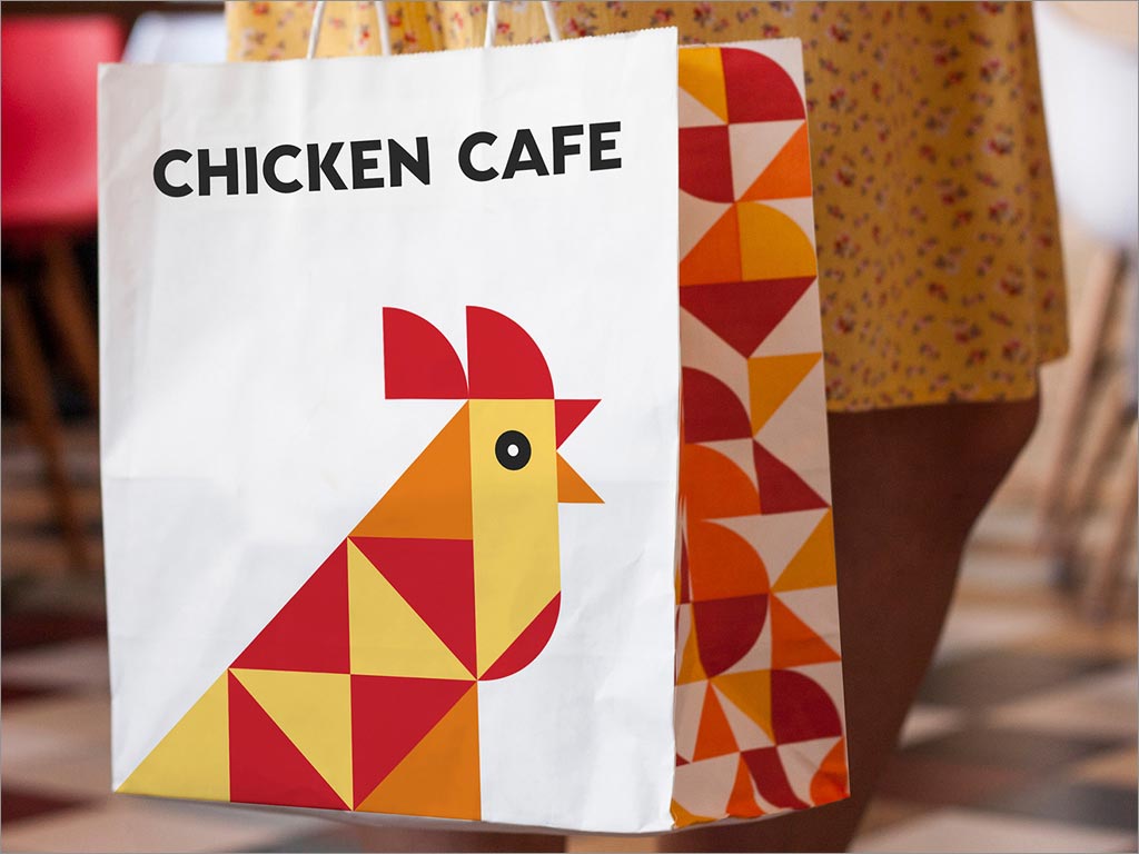 CHICKEN CAFE快餐品牌形象設計之外賣手提袋設計