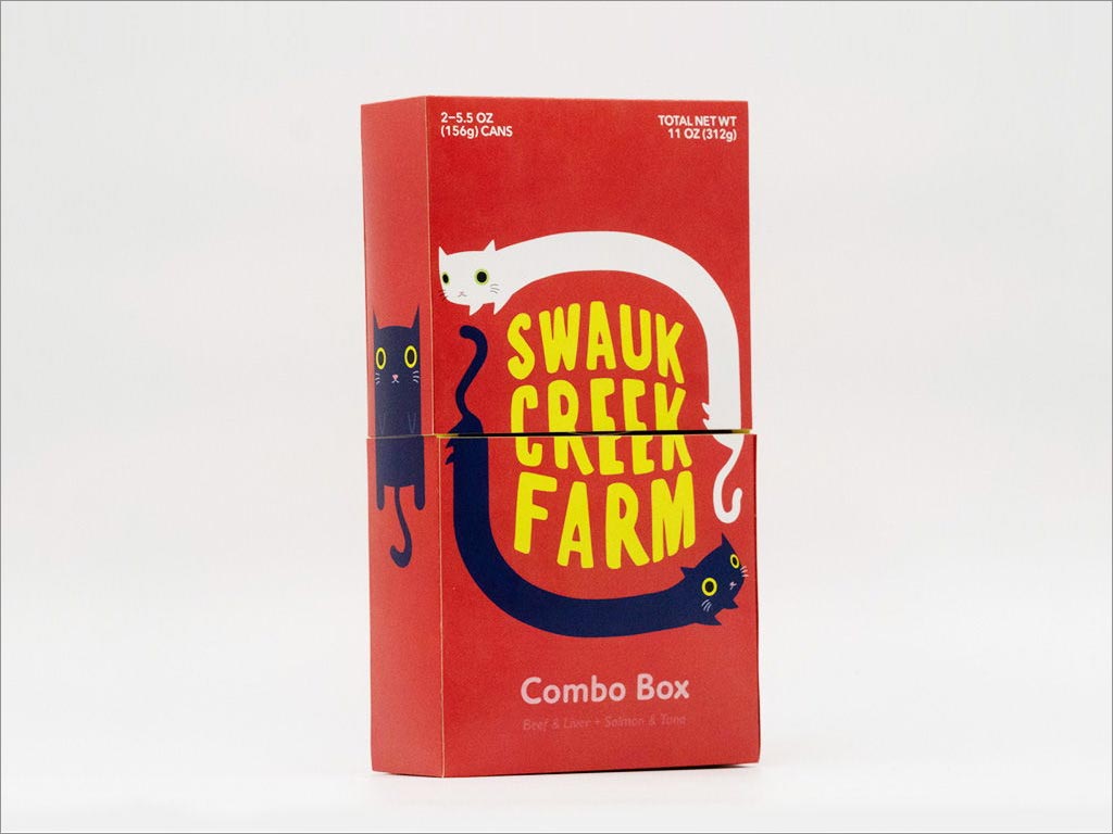 Swauk Creek Farm貓糧紙盒包裝設計