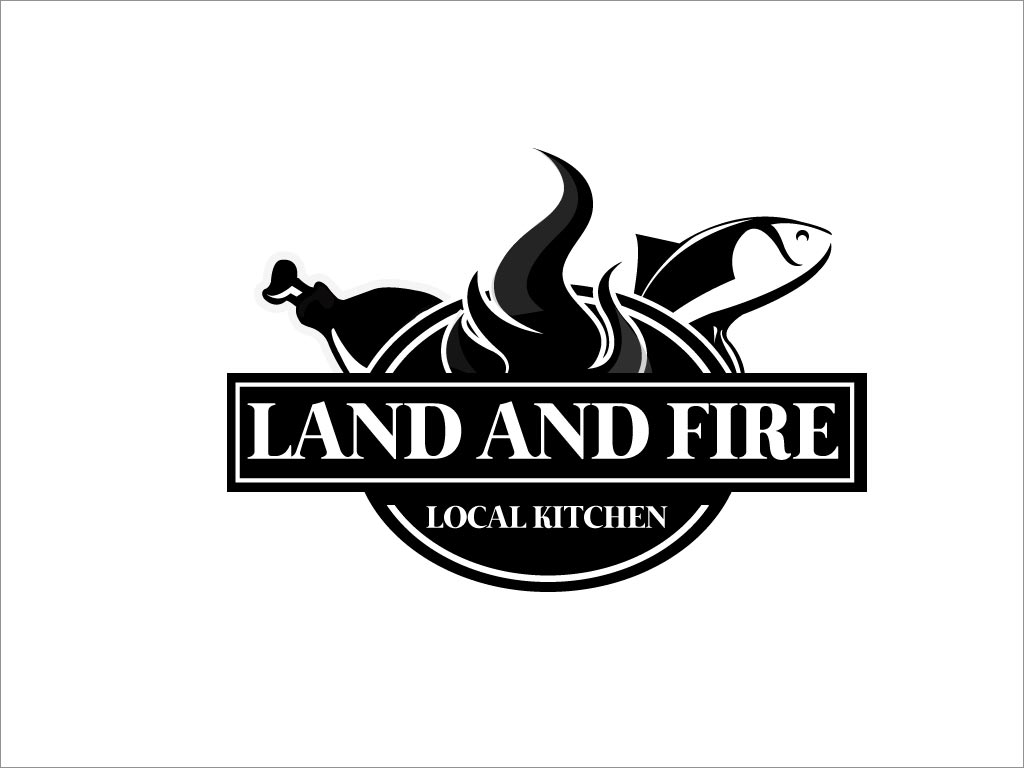 LAND AND FIRE 餐廳logo設(shè)計