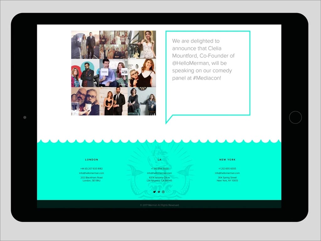 英國(guó)Merman獨(dú)立媒體制作公司品牌形象網(wǎng)站頁面設(shè)計(jì)