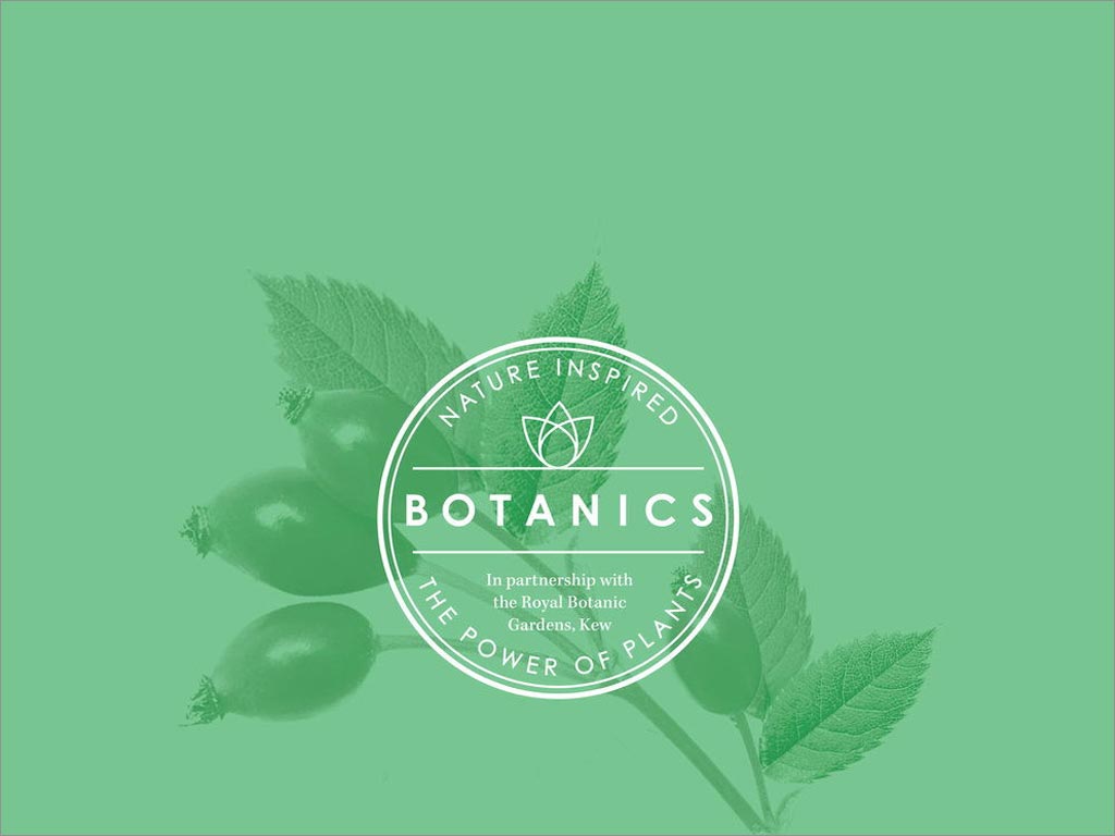 英國Botanics植物性護膚品logo設(shè)計