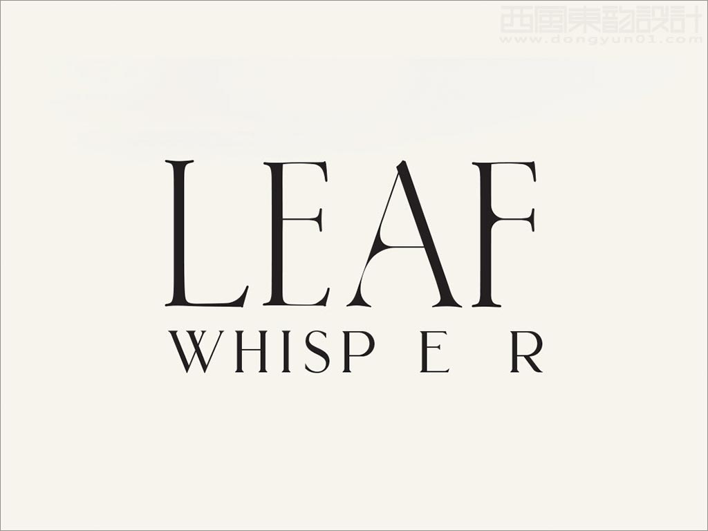 Leaf Whisper有機茶飲料logo設(shè)計