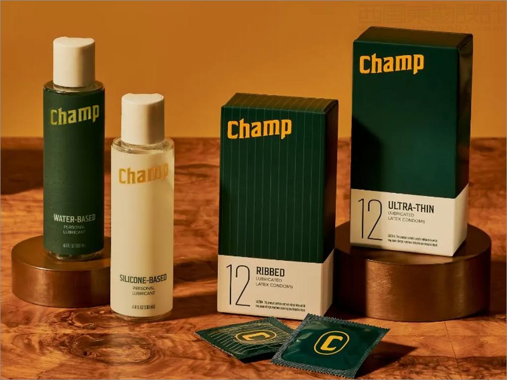 美國Champ避孕套潤滑油兩性健康用品包裝設(shè)計(jì)