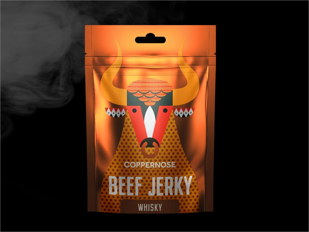 英國Coppernose beef Jerky威士忌味牛肉干休閑食品包裝設(shè)計