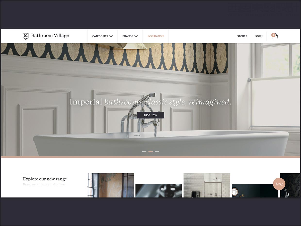 英國Bathroom Village浴室用品品牌vi設(shè)計之網(wǎng)站頁面設(shè)計