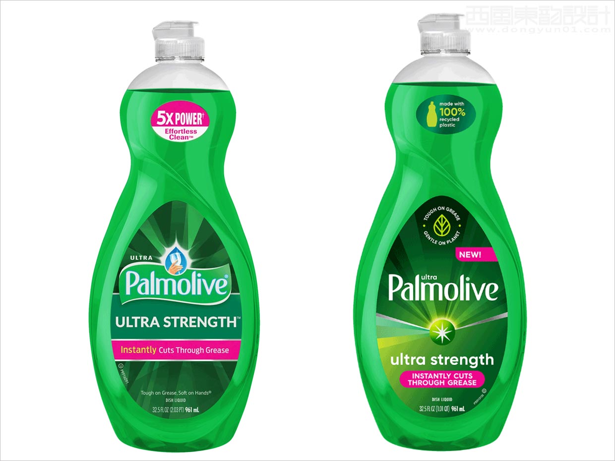 美國Palmolive洗潔精日化用品包裝設(shè)計之新舊包裝設(shè)計對比