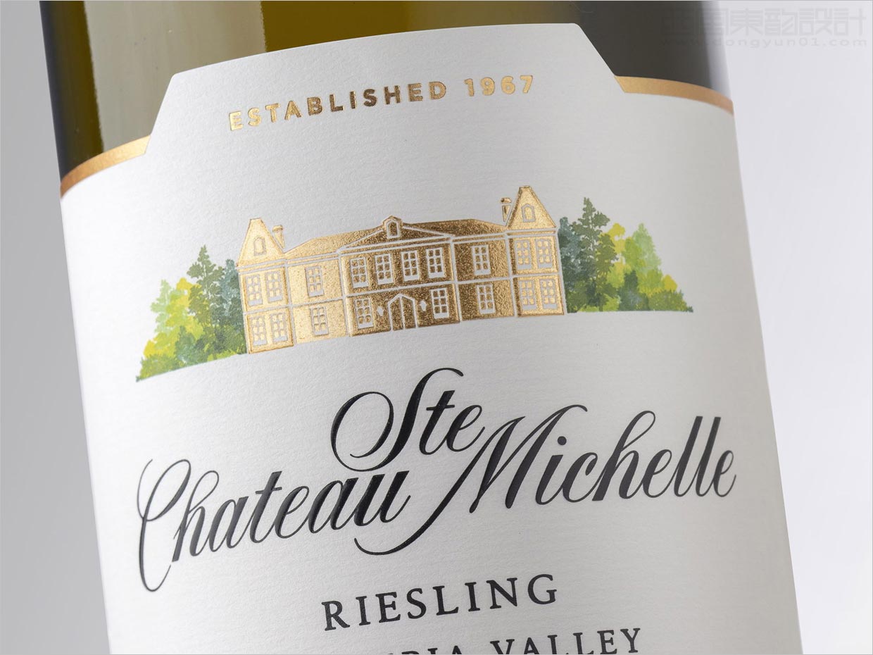 美國Chateau Ste. Michelle葡萄酒包裝設計之局部細節(jié)特寫