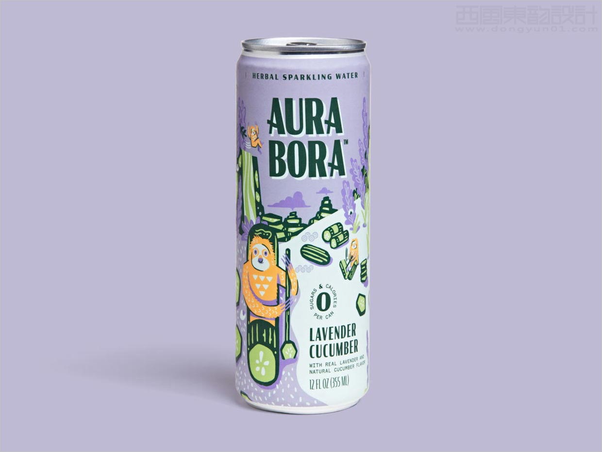 Aura Bora植物起泡水功能飲料包裝設(shè)計(jì)