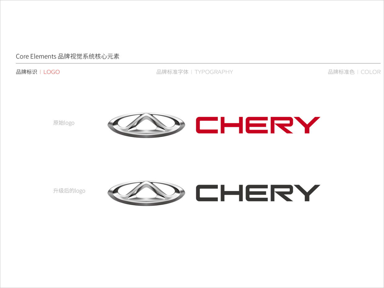 奇瑞汽車品牌形象升級vi設(shè)計之logo設(shè)計